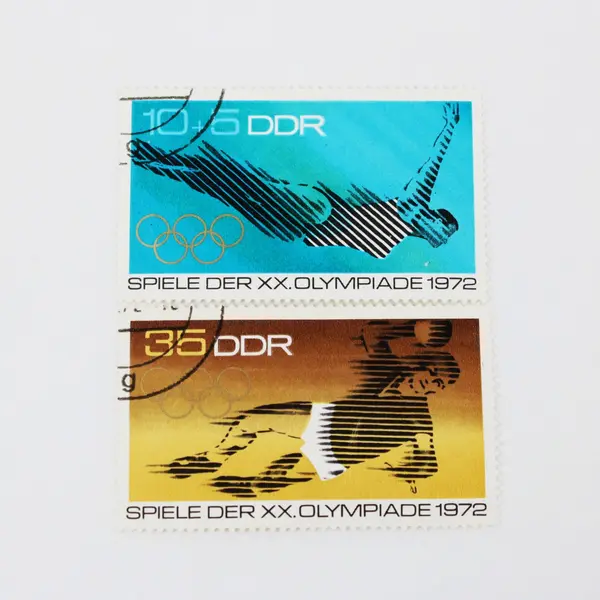 Lot Of 6 Germany DDR 1972 Summer Olympics Stamps Used Cancelled Munich Sports