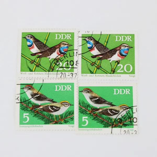 Lot Of 10 DDR Germany 1973 Protected Birds Postage Stamps Used