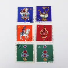 Lot Of 6 1971 East Germany DDR Dresden Gallery Voigt Used Stamps 