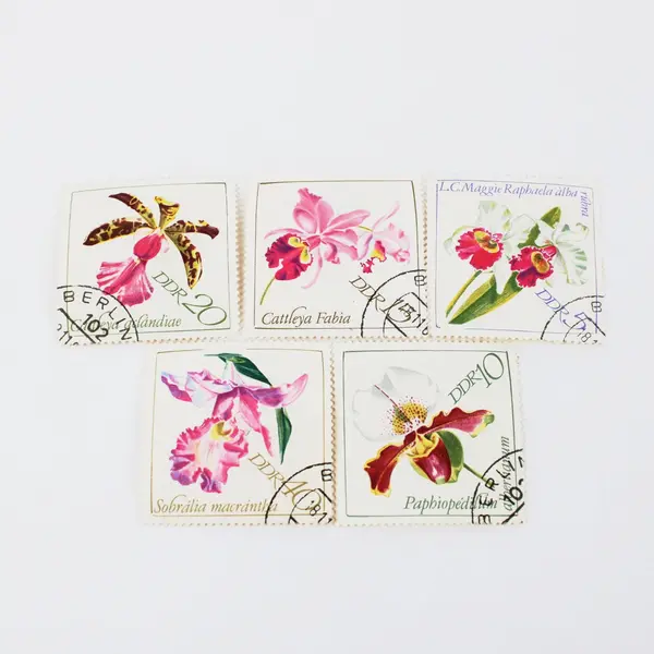 Lot of 5 Germany DDR 1968 Orchids Used Postage Stamps