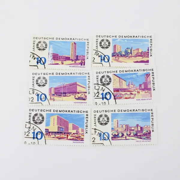 Lot of 6 1969 DDR East Germany Architecture Stamps Used