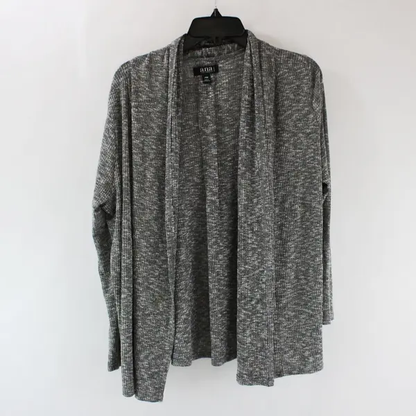 a.n.a A New Approach Grey Space Dye Knit Open Front Cardigan PM