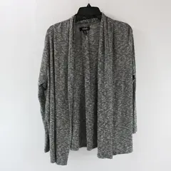 a.n.a A New Approach Grey Space Dye Knit Open Front Cardigan PM