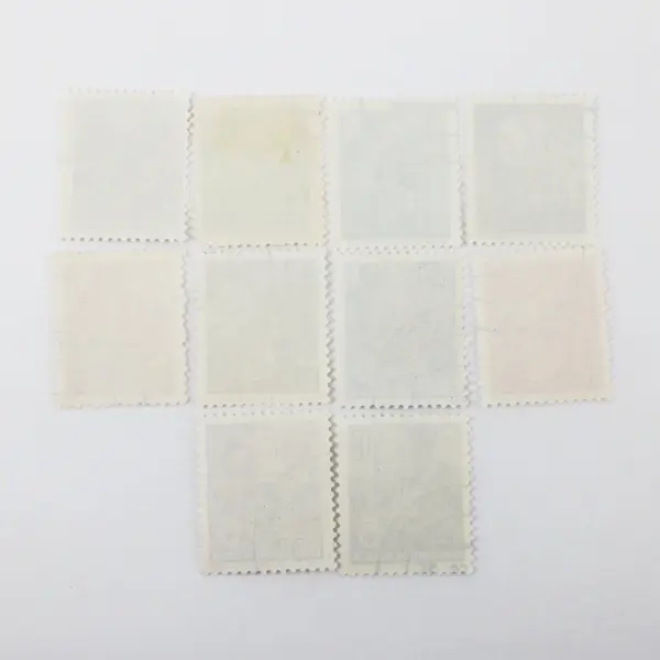 Lot Of 10 Germany DDR 1953 Used 5 Year Plan Stamps 1/5/6/8/10/12/15/16/20/24pf
