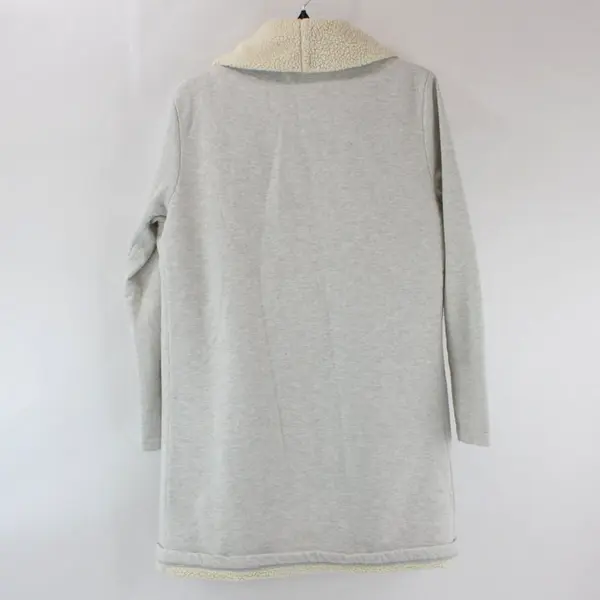Eddie Bauer Women's Sherpa Lined Cardigan Sweatshirt Gray Size M