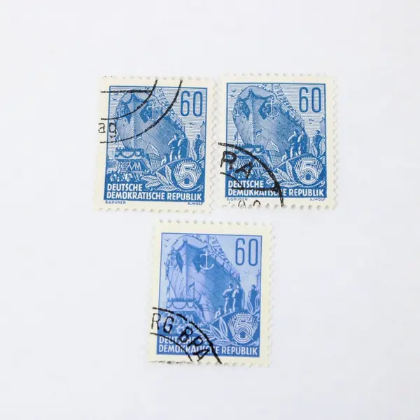 Lot Of 7 East Germany DDR 1955 Stamps Used Cancelled 10/40/60/80pf