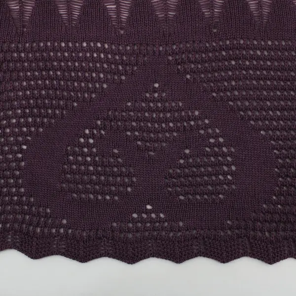 Purple Crochet Open Front Short Sleeve Lightweight Cardigan Sz S