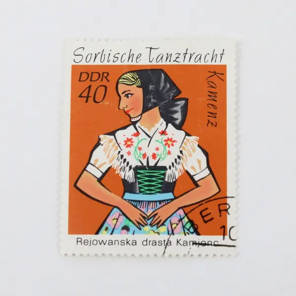 Set of 4 Germany DDR 1971 Sorbian Dance Costumes Used Postage Stamps 