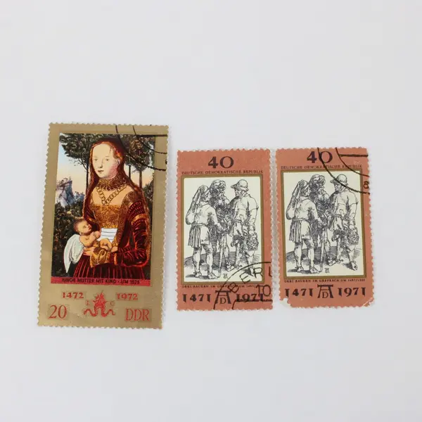 Lot of 7 East Germany DDR Used Postage Stamps Art Portraits 1971-1972