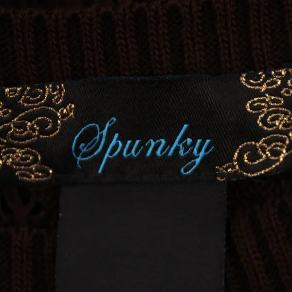 Spunky Brown Crochet Poncho Sweater Women's Size S
