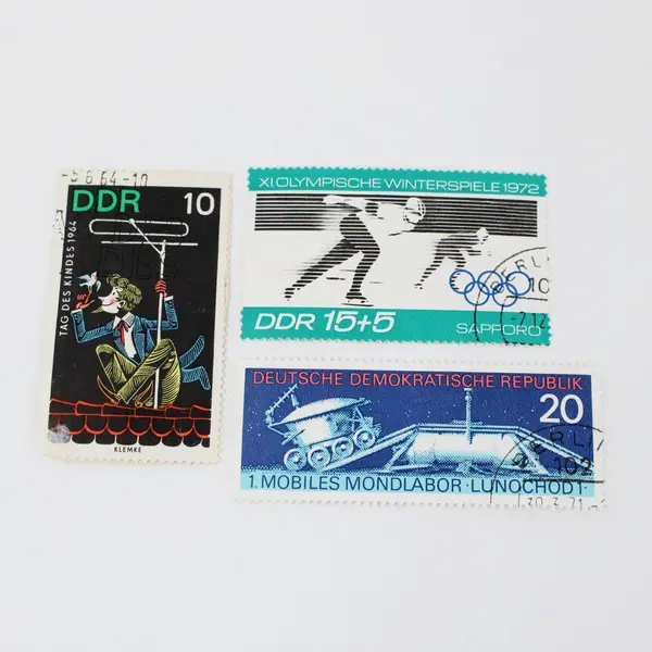 Lot Of 10 East Germany DDR Used Canceled Stamps Sports Flowers Transport