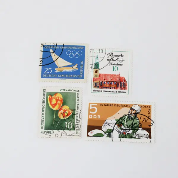 Lot Of 10 East Germany DDR Used Canceled Stamps Sports Flowers Transport