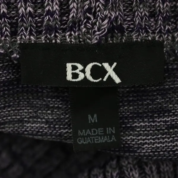 BCX Women's Purple Knit Cowl Neck Sweater 3/4 Sleeve Medium