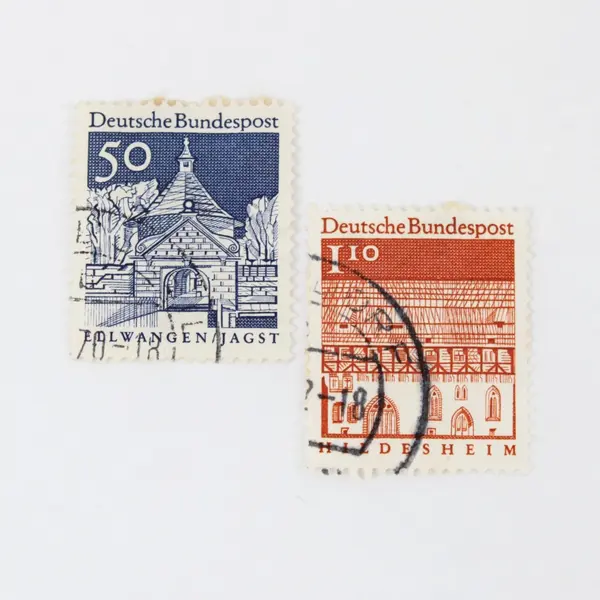 Lot Of 8 Germany Deutsche Bundespost 1966 Historical Buildings Used Stamps 