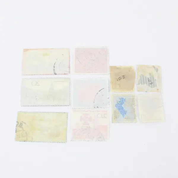 Lot of 10 Vintage Germany Deutsche Bundespost Cancelled Architecture Stamps