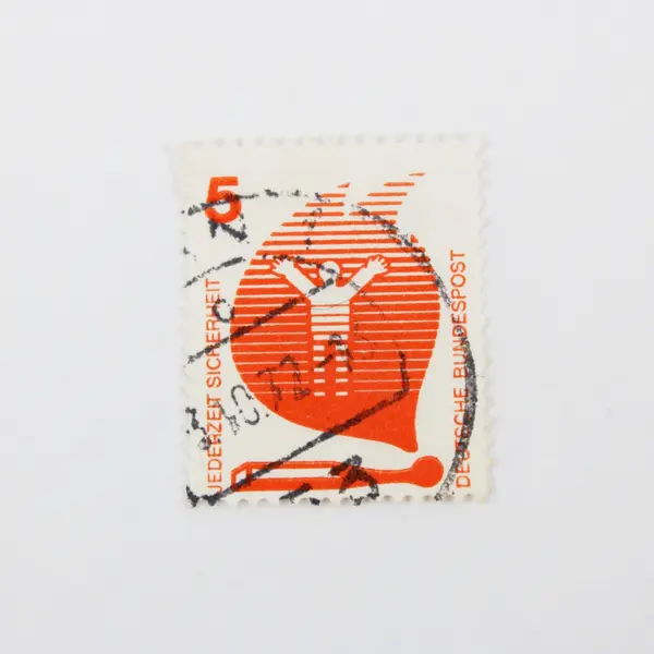 Lot Of 5 Germany 1970s Accident Prevention Stamps Used 