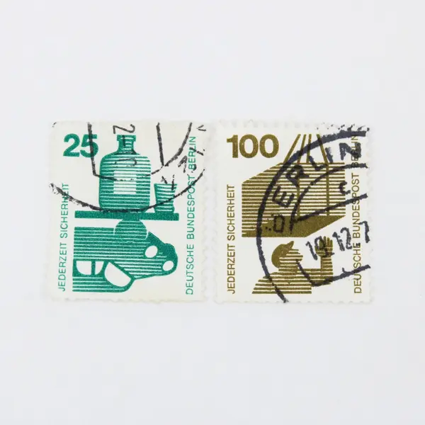 Lot Of 5 Germany 1970s Accident Prevention Stamps Used 