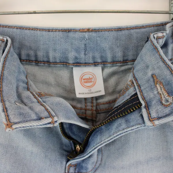 Wonder Nation Girls Denim Jean Shorts Light Wash Size 12