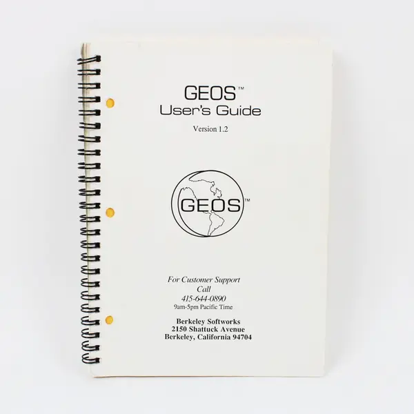 GEOS User's Guide Version 1.2 1986 Spiral Bound Paperback Book Good