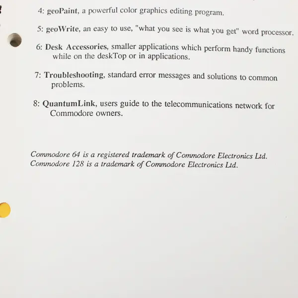 GEOS User's Guide Version 1.2 1986 Spiral Bound Paperback Book Good