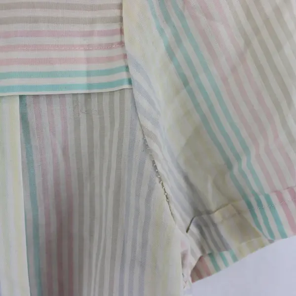 Josephine Women's Pastel Striped Short Sleeve Button Down Shirt Size 10