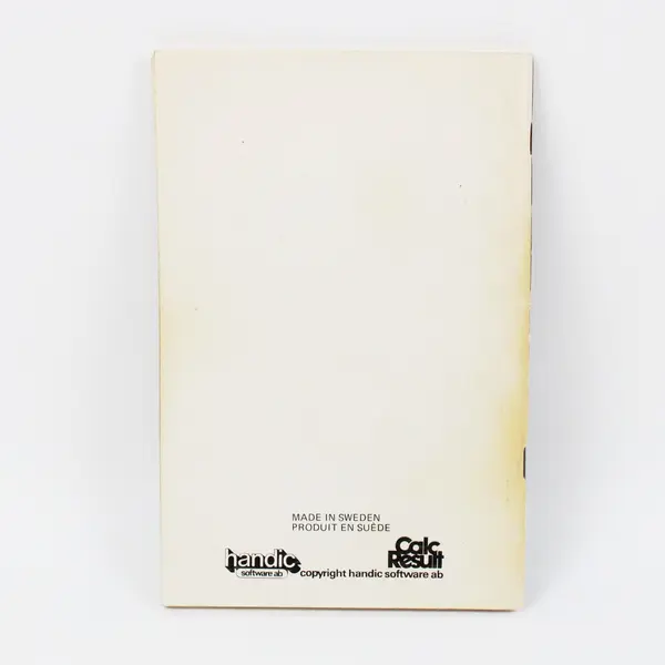 Vintage 1983 Handic Software Calc Result Computer Software Manual Paperback