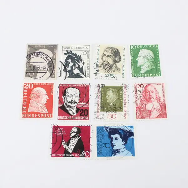 Lot Of 10 Germany Famous People Used Stamps