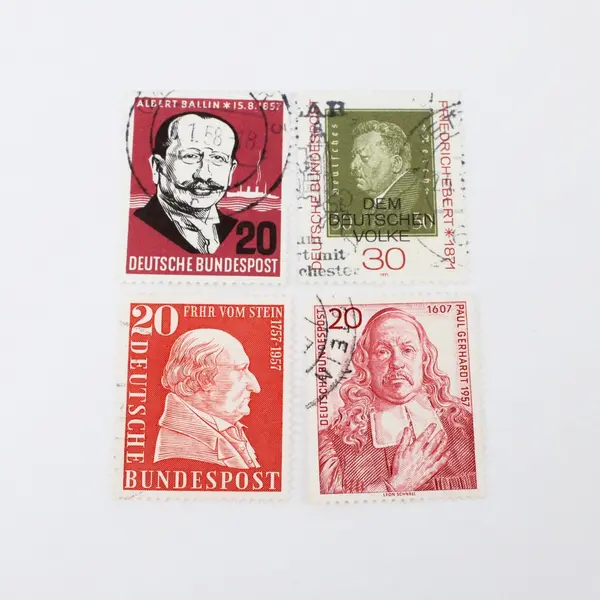 Lot Of 10 Germany Famous People Used Stamps