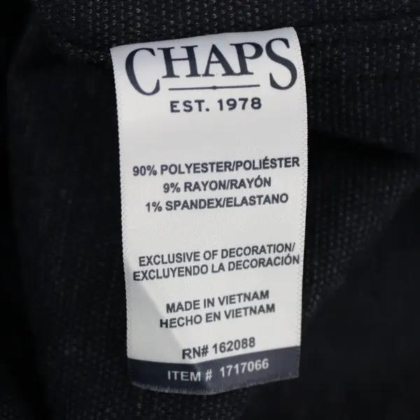 Chaps Men's Flannel Shirt XL Blue Gray Plaid Button-Down