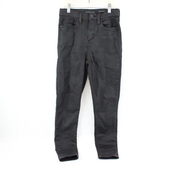 Kendall + Kylie The Kontour High Rise Coated Black Skinny Jeans 3/26