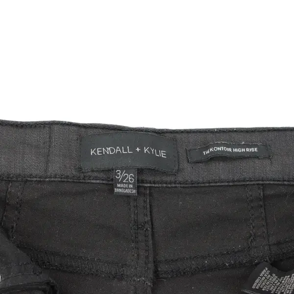 Kendall + Kylie The Kontour High Rise Coated Black Skinny Jeans 3/26