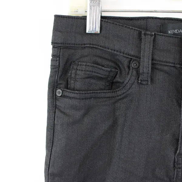 Kendall + Kylie The Kontour High Rise Coated Black Skinny Jeans 3/26
