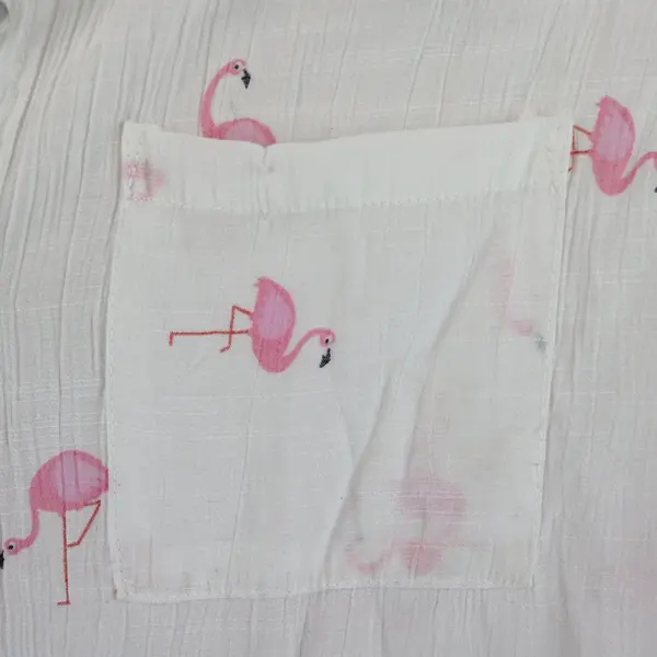 Carolyn Taylor Women's Flamingo Print Button Down Shirt Small