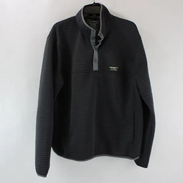 L.L.Bean Men's XL Gray Ribbed Slightly Fitted Pullover Sweater CA0475A