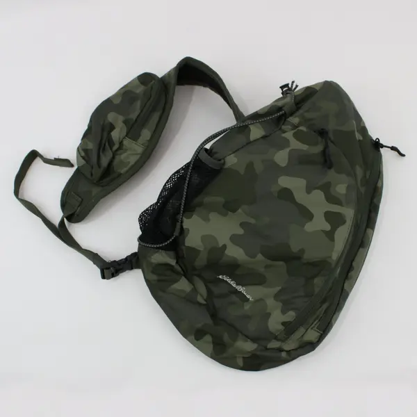 Eddie Bauer Green Camouflage Sling Bag Men's Polyester