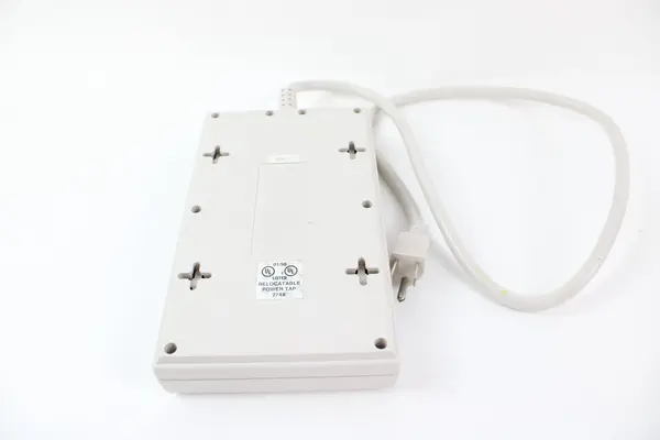 Woods 6-Outlet Surge Protector Power Strip White Resettable Switch