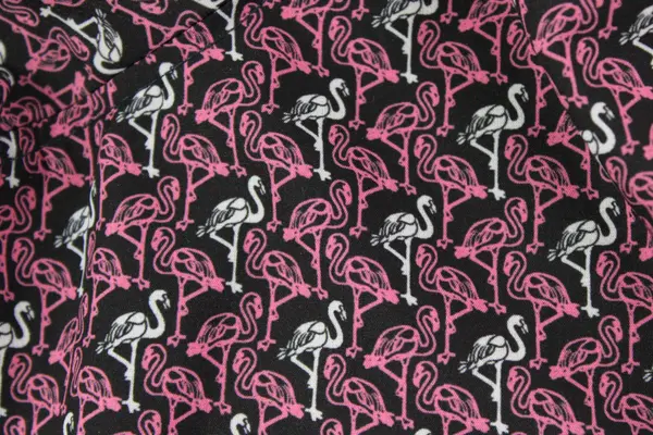 Con.Struct Men's L Slim Fit 4-Way Stretch Flamingo Print Short Sleeve Button Up 