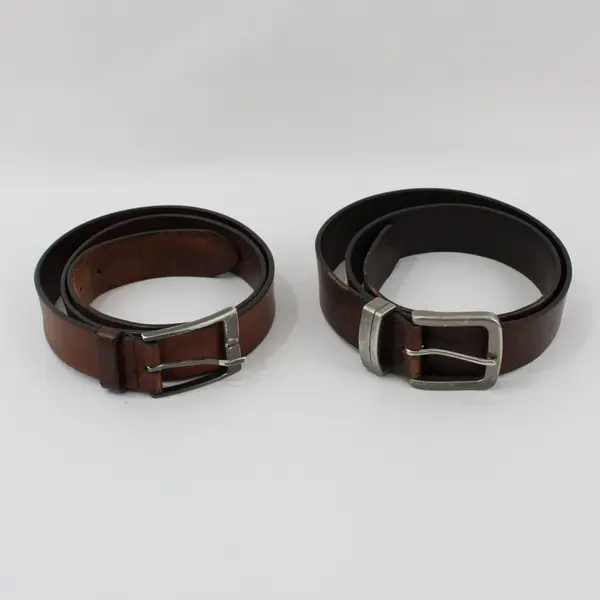 Lot of 5 Genuine Leather Belts Bass & Unbranded DIY Craft Repair