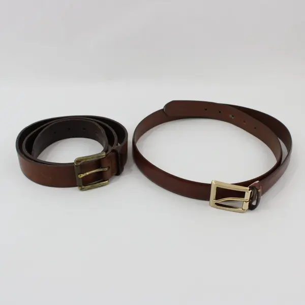Lot of 5 Genuine Leather Belts Bass & Unbranded DIY Craft Repair