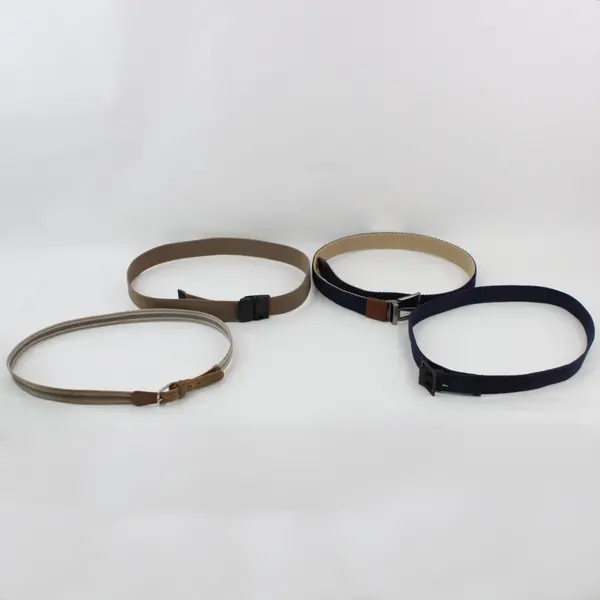 Lot of 4 Beige Blue Woven Belts DIY Craft Costume Upcycle