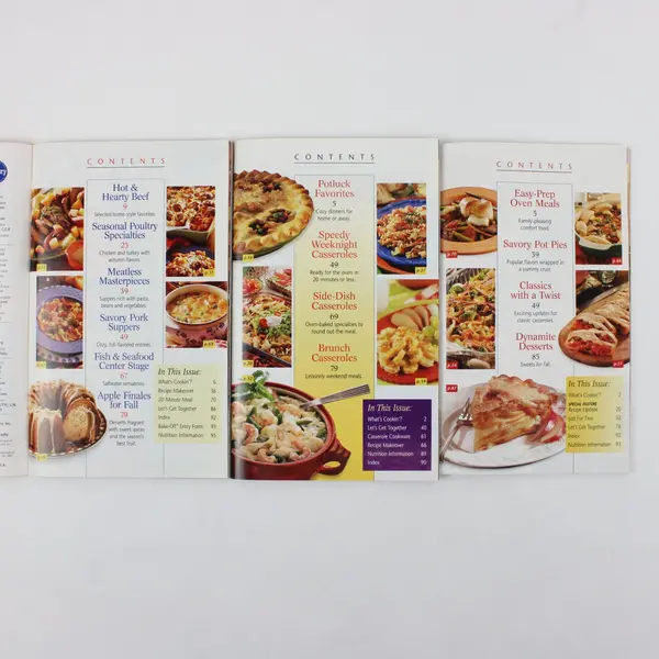 Lot of 3 Pillsbury Classic Cookbooks Magazines Casseroles 1999 - 2002