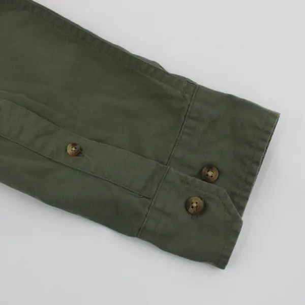 Eddie Bauer Men's XL Army Green Long Sleeve Button-Down Shirt