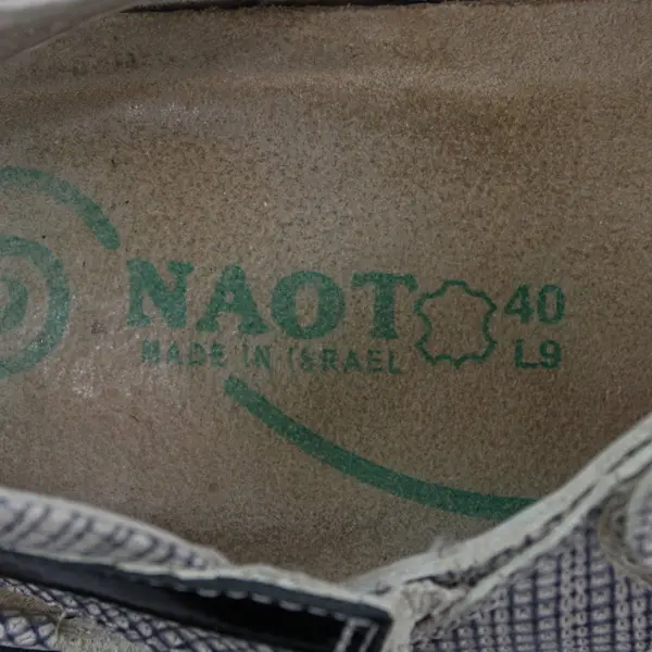 NAOT Women's Gray Black Strappy Closed-Toe Flats Size 40