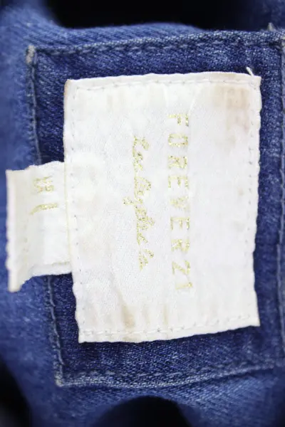 Forever 21 Women's Small Blue Denim Jacket Cream Cable Knit Sleeves