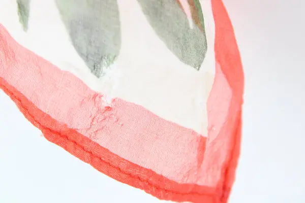 V&A Silk Scarf Orange Green Beige Boho Print Women's Accessory