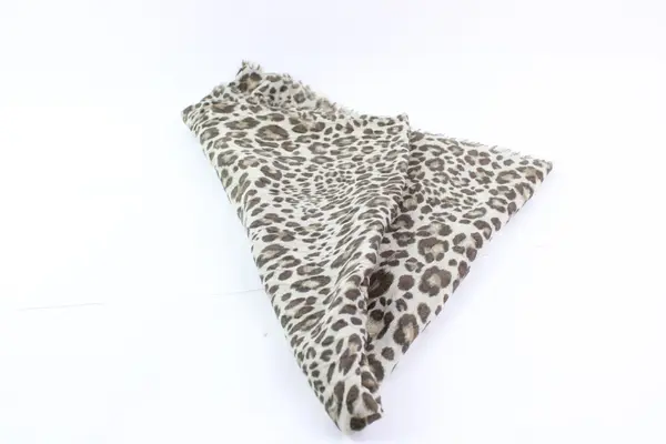 Women's Brown Cheetah Print Infinity Scarf Fringe Trim One Size