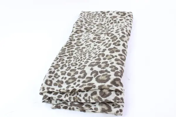 Women's Brown Cheetah Print Infinity Scarf Fringe Trim One Size
