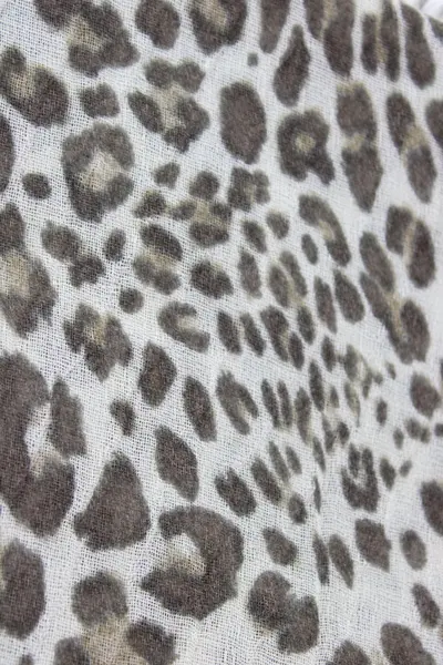 Women's Brown Cheetah Print Infinity Scarf Fringe Trim One Size