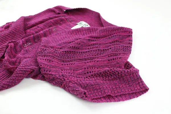 212 New York Women's Large Magenta Cropped Cardigan