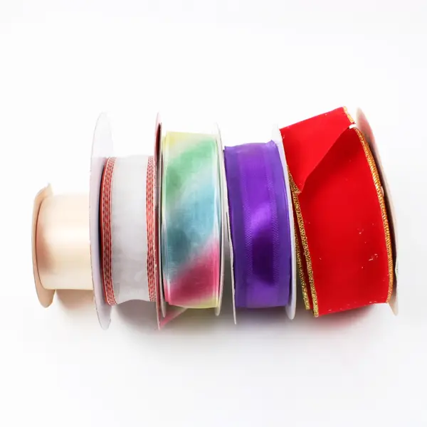 Lot 5 Partial Ribbon Rolls Assorted Colors Kirkland Signature Nu-Vel Lion
